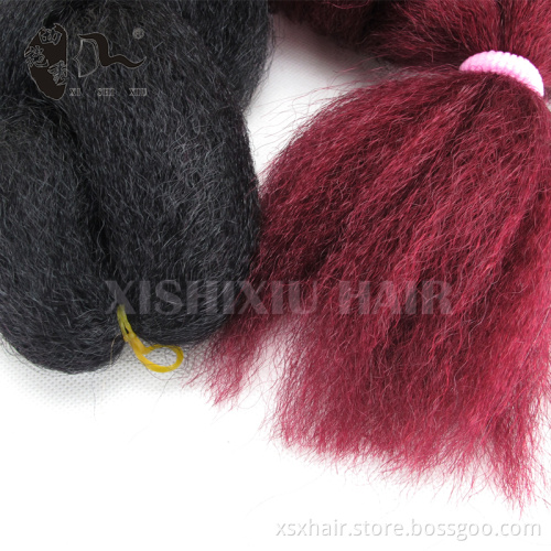 Factory wholesale price jumbo braid hair box braids ombre two tone color synthetic braiding hair extension